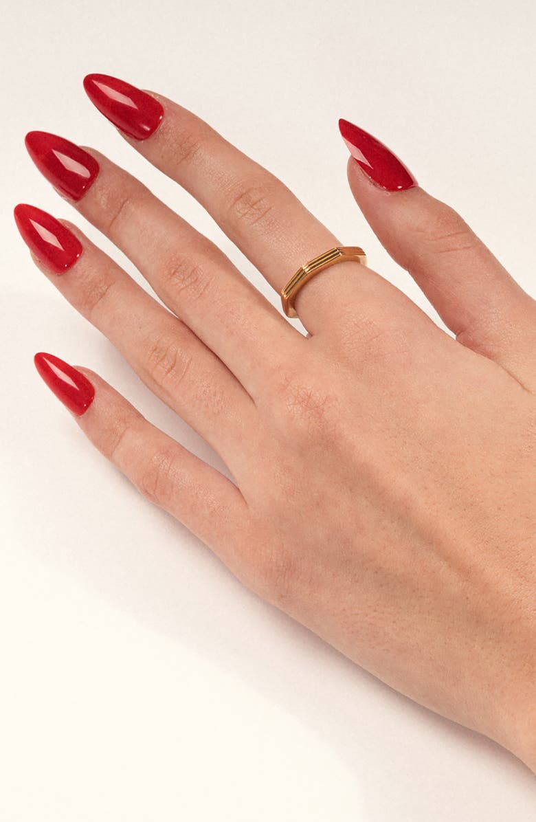 IVI Los Angeles Slim Octagon Band Ring, Alternate, color, Yellow Gold