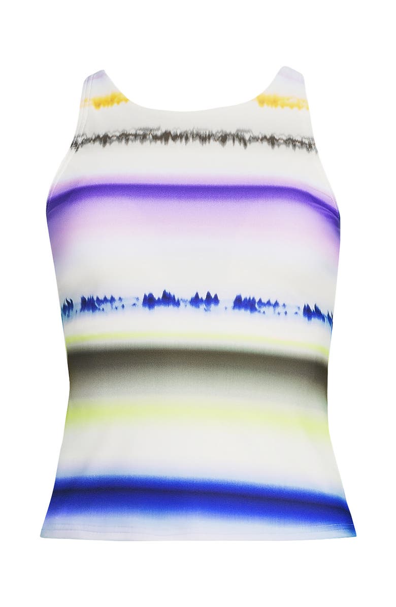 Lands' End D-Cup Tugless High Neck Strappy Back Tankini Swimsuit Top, Alternate, color,