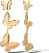 Jessica Simpson Butterfly Dangle Earrings