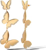 Jessica Simpson Butterfly Dangle Earrings