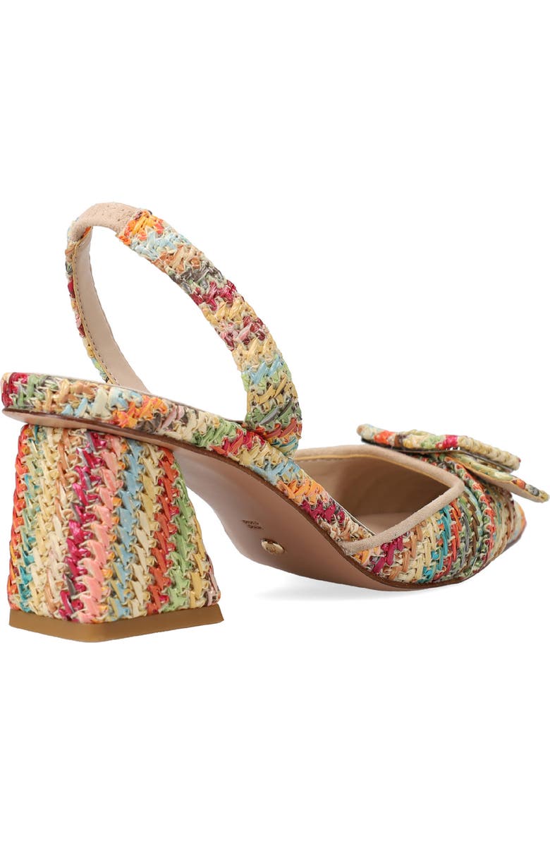 Pelle Moda Imia Slingback Pointed Toe Pump, Alternate, color, Beige Multi