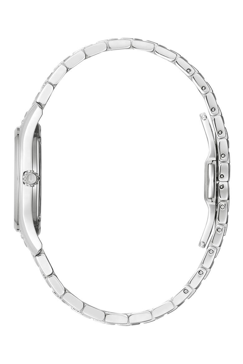 Diamond & Mother-of-Pearl Bracelet Watch, 30mm, Alternate, color, SILVER