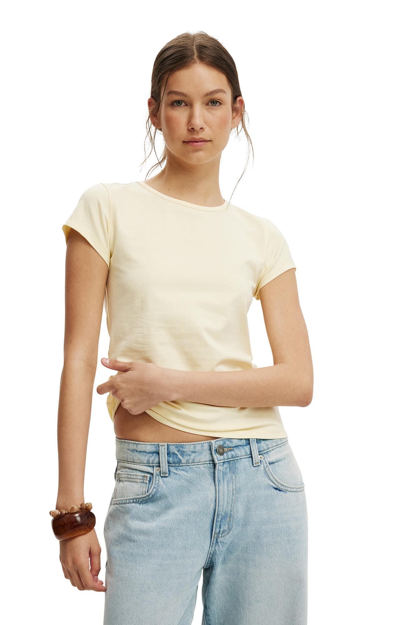 Women's Longline Crew Short Sleeve Tee - image 3