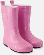 Deux par Deux Rain Boots in Glitter Natural Rubber