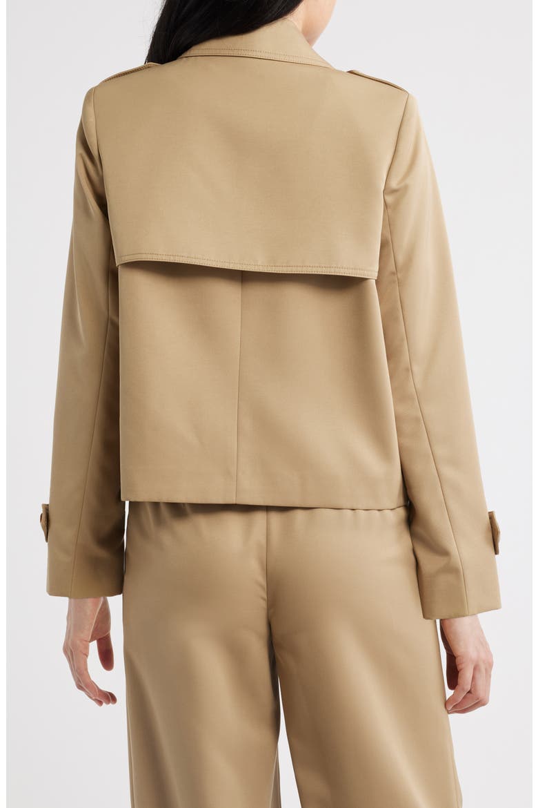 Cropped Trench Coat, Alternate, color, KHAKI