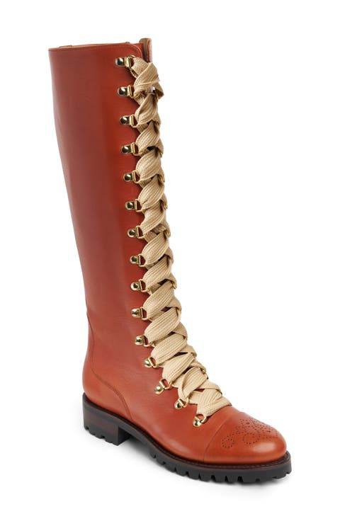 Mrs. Blake Knee High Lace-Up Boot (Women)