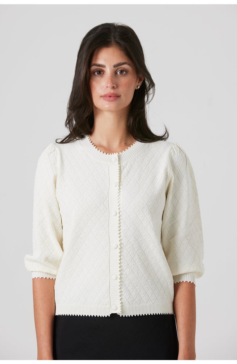 By Tess Collection Phoebe Cardigan, Main, color, Cream