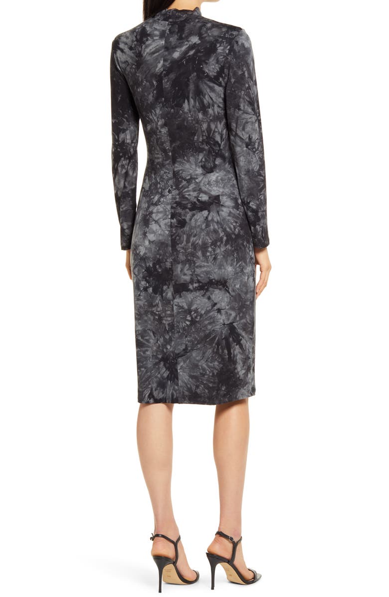 Fraiche by J Tie Dye Long Sleeve Body-Con Dress, Alternate, color, 