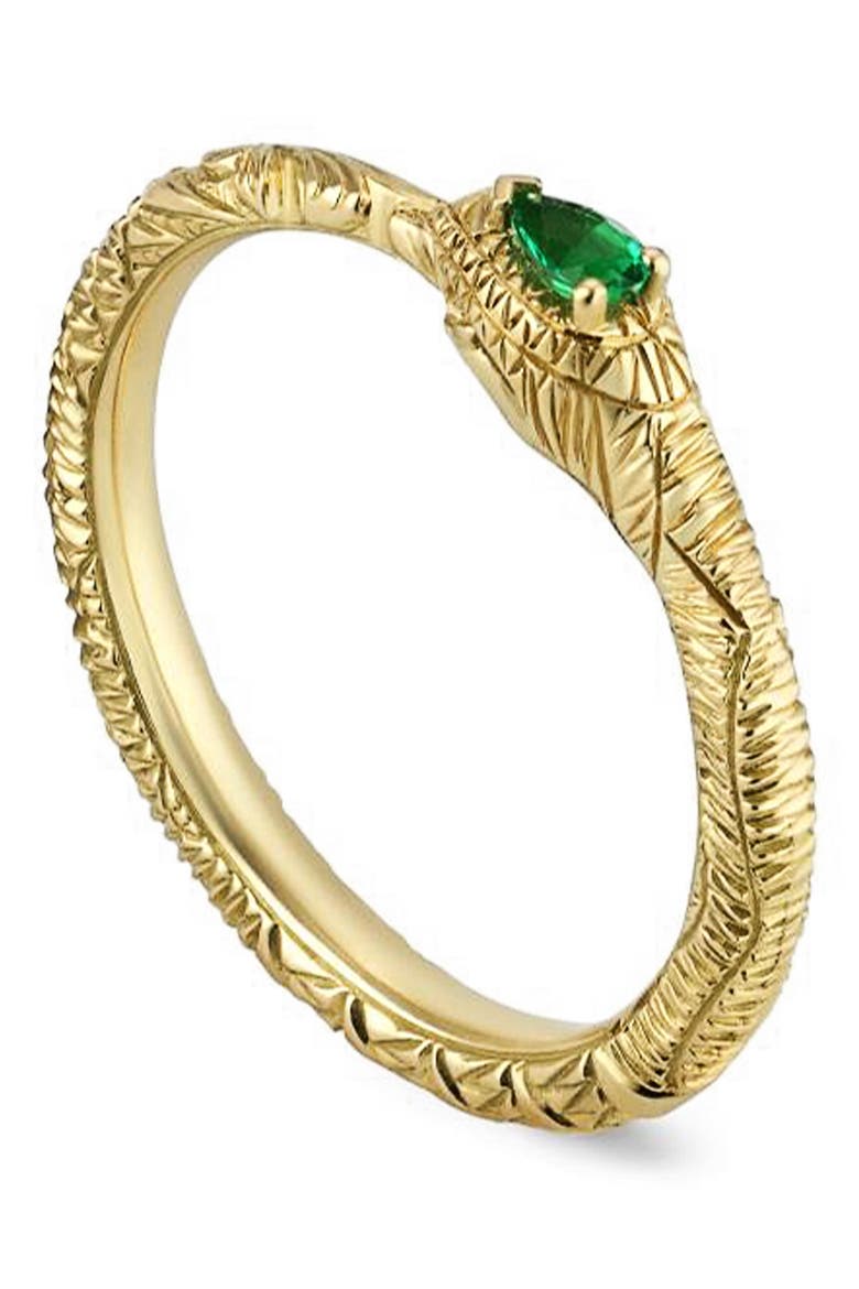 Ouroboros Emerald Ring, Alternate, color, 18KY