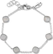 SAMUEL B. Sterling Silver Cushion Cut Semi-Precious Stone Station Bracelet
