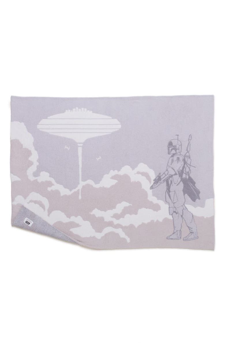 Barefoot Dreams<sup>®</sup> CozyChic Star Wars Boba Fett Blanket, Alternate, color, Cloud Multi