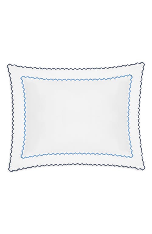 Matouk Axel Embroidered Boudoir Pillow Sham In Blue