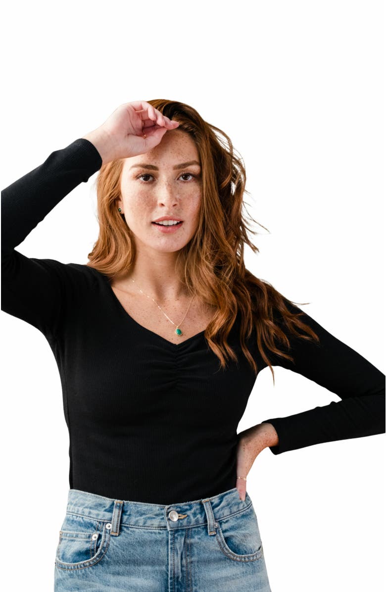 ABLE Mya Ruched Top, Main, color, 