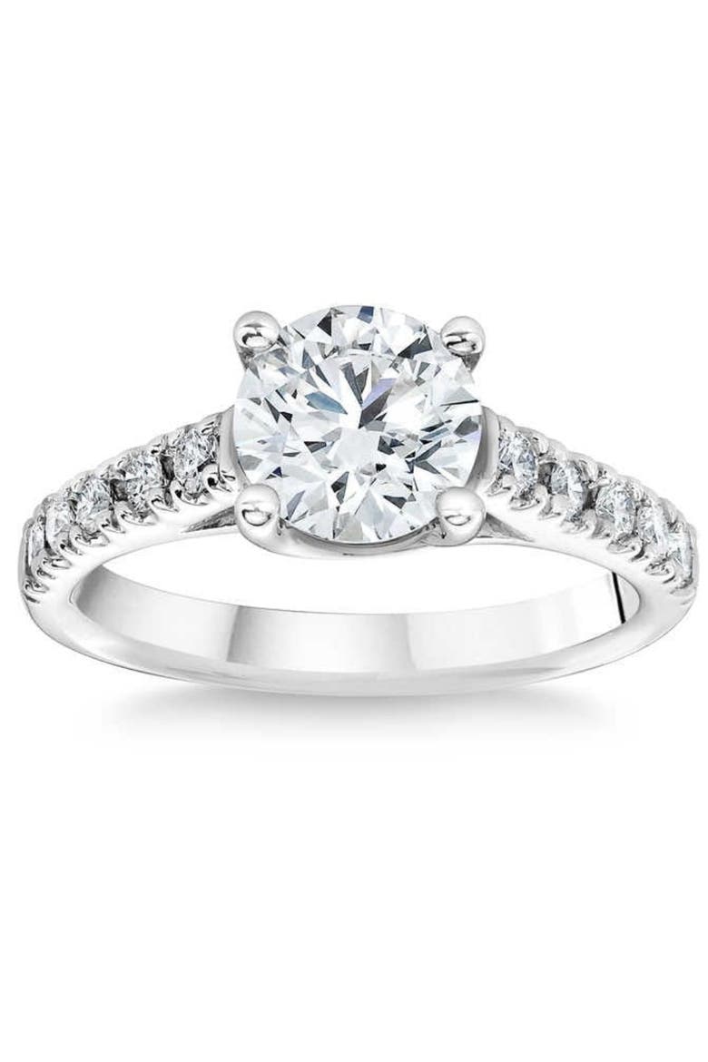 1 3/4 Ct Diamond Engagement Ring Lab Grown 14k Gold, Main, color, 14k White Gold