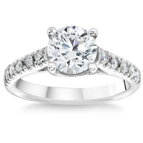 1 3/4 Ct Diamond Engagement Ring Lab Grown 14k Gold