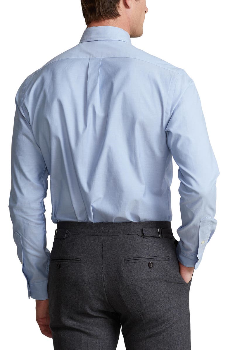 Polo Ralph Lauren Pinpoint Cotton Oxford Button-Down Shirt, Alternate, color, Blue