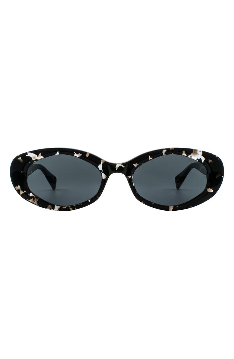 AllSaints Carolyn 52mm Oval Sunglasses, Main, color, Black Tort