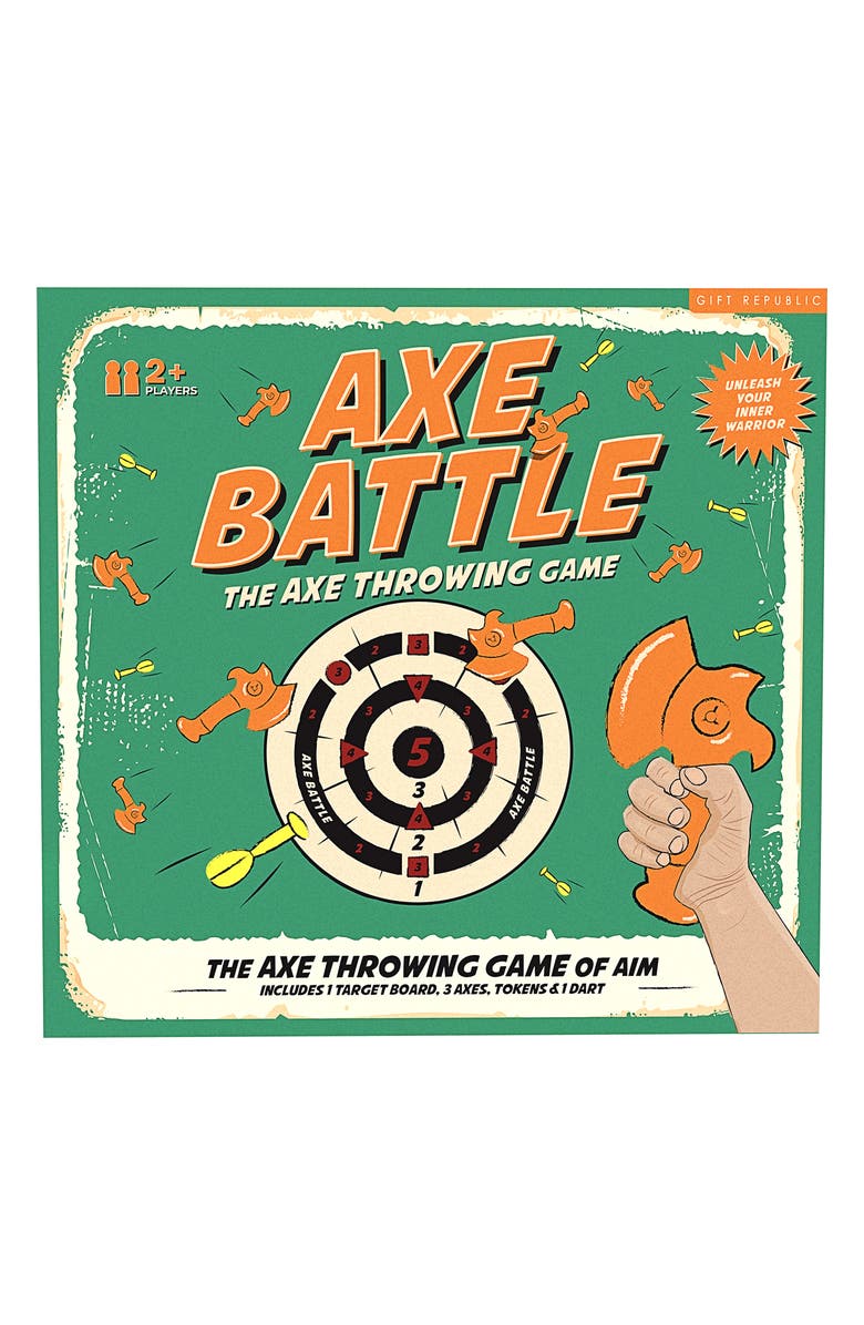 GIFT REPUBLIC Bar Battles The Ultimate Axe Throwing Drinking Game, Alternate, color, Assorted