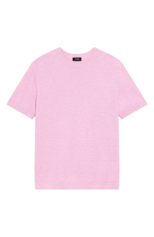 Theory Kolben Linen Tee In Pink