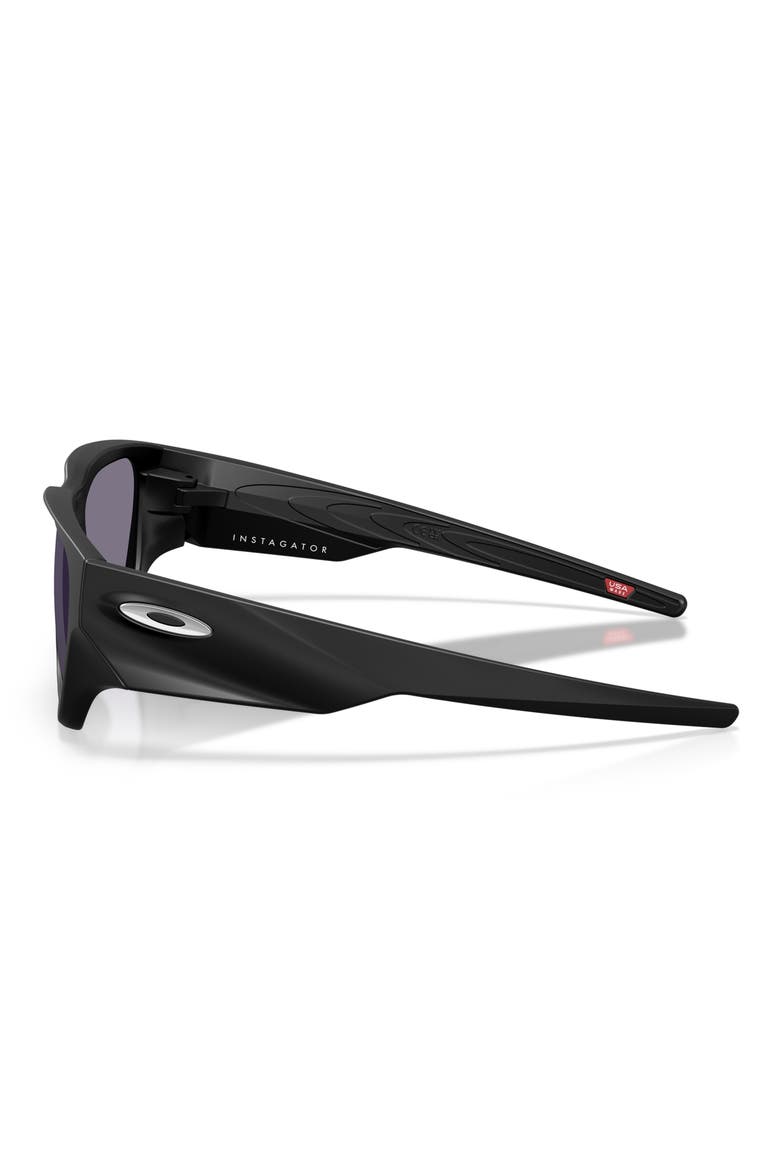 Instagator 58mm Rectangle Sunglasses, Alternate, color, MATTE BLACK / PRIZM GREY