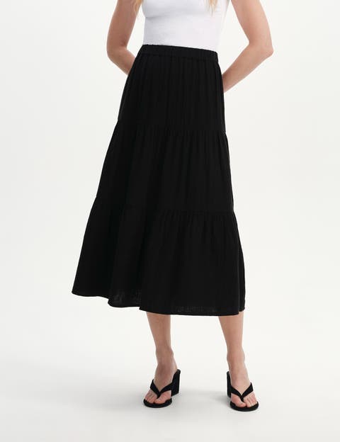 Harriet Cotton Cheesecloth Midi Skirt