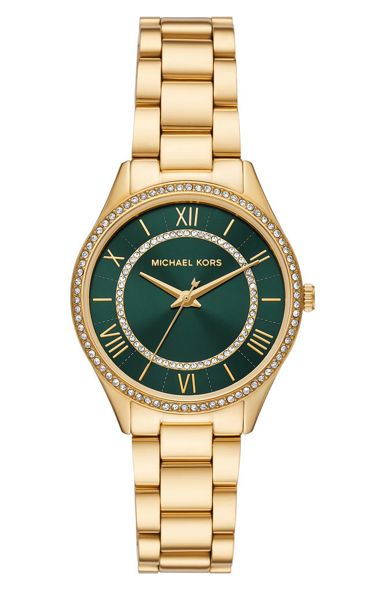 Michael Kors Lauryn Bracelet Watch, 33mm, Main, color, Gold