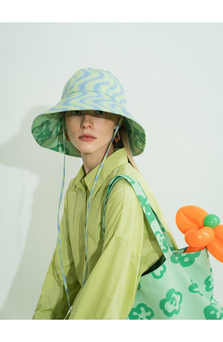 Lost Pattern "Day Dream" Reversible Sun Hat, Alternate, color, Green
