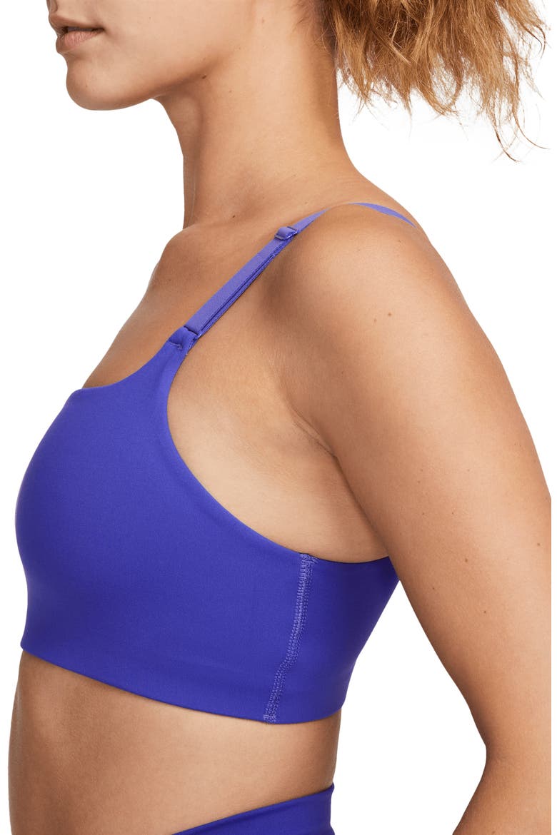 Yoga Dri-FIT Alate Versa Sports Bra, Alternate, color, LAPIS/ IRON GREY