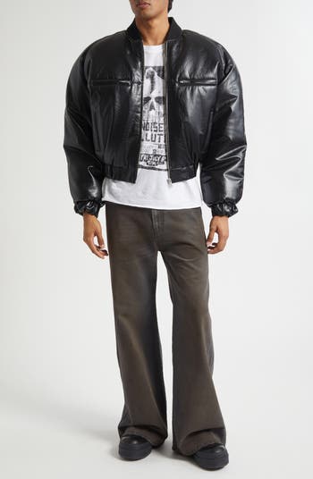 Faux Leather Bomber Jacket Nordstrom Mens Leather Jacket LU'U