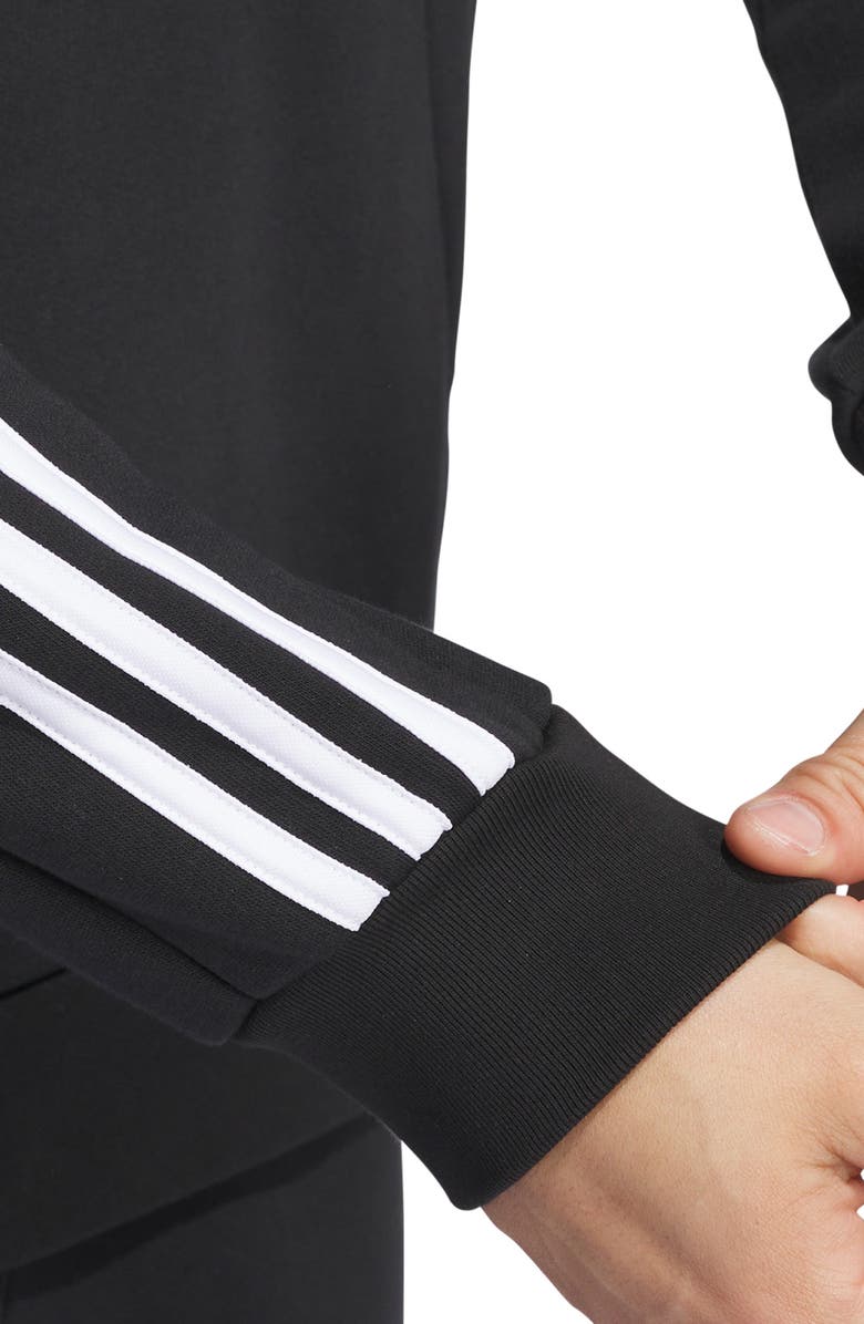 adidas Essential 3-Stripes Cotton Blend Hoodie, Alternate, color, 