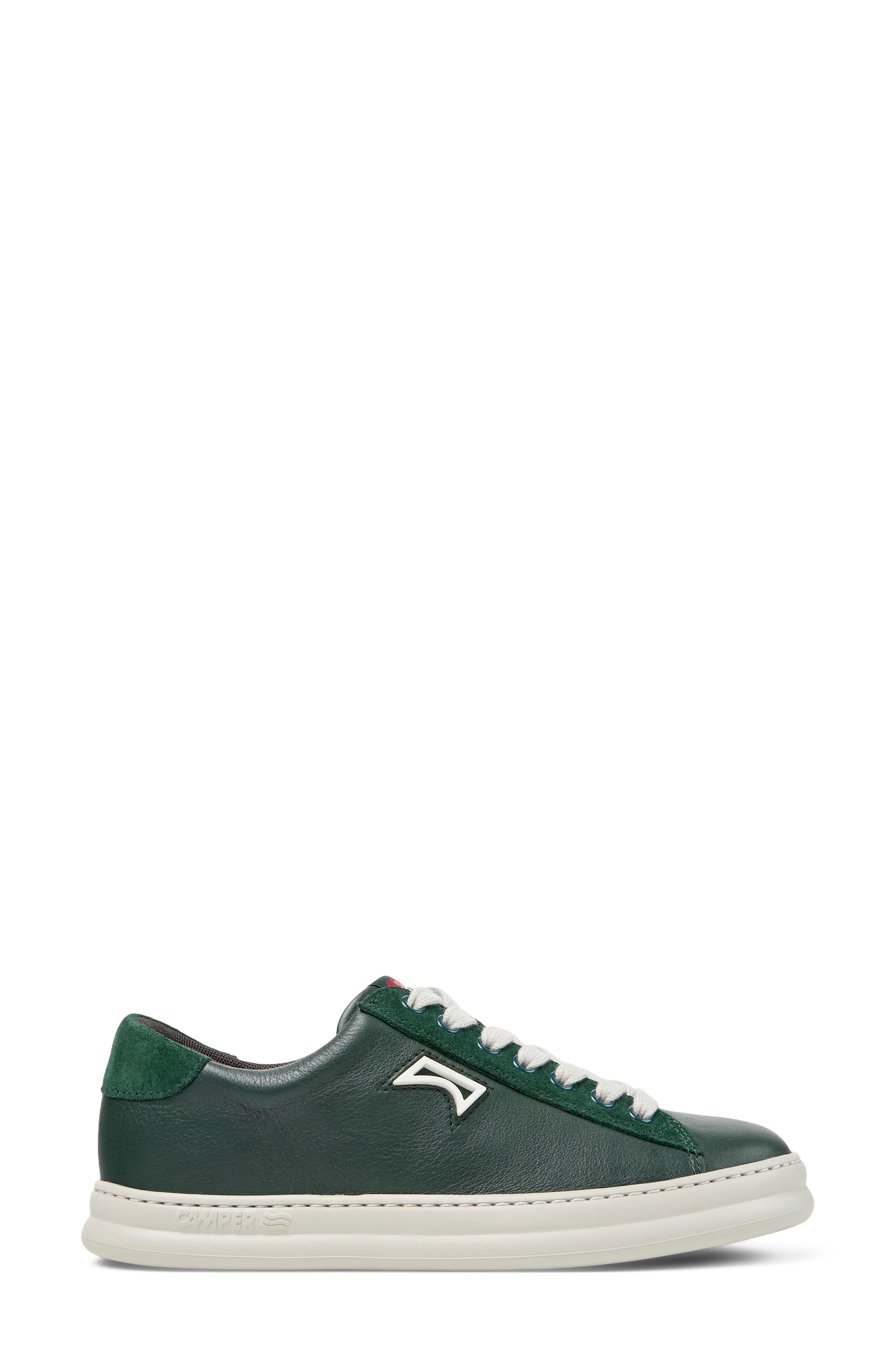 Runner Four Leather Sneaker, Alternate, color, DARK GREEN