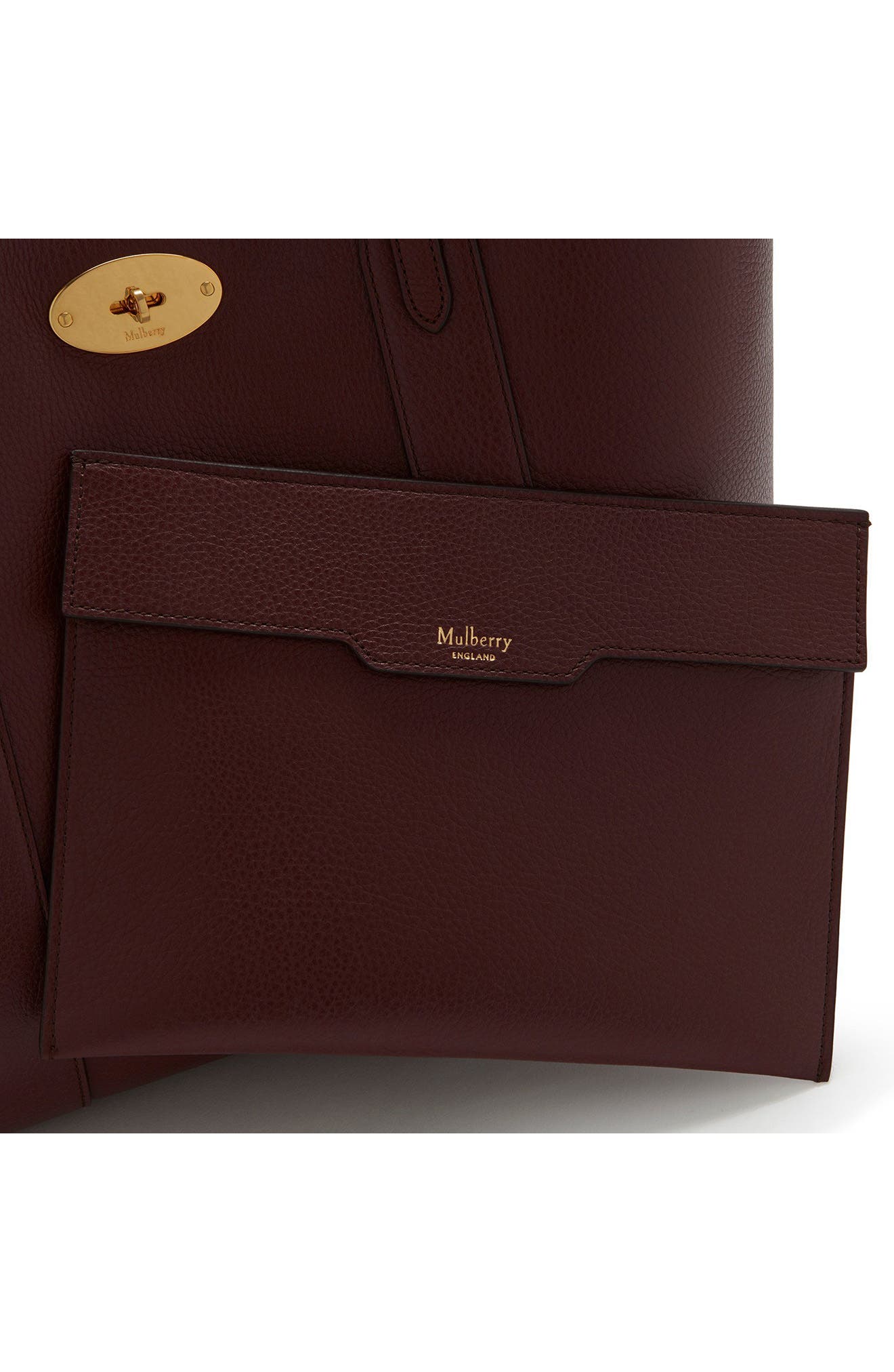 Bayswater Leather Tote, Alternate, color, BURGUNDY-OXFORD BLUE