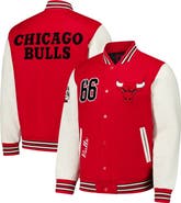 G-III SPORTS BY CARL BANKS Men's G-III Sports by Carl Banks Red Chicago Bulls Moneyball Wool & Leather Full-Snap Varsity Jacket