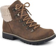 CLIFFS BY WHITE MOUNTAIN Pathfield Knit Collar Lace-Up Boot