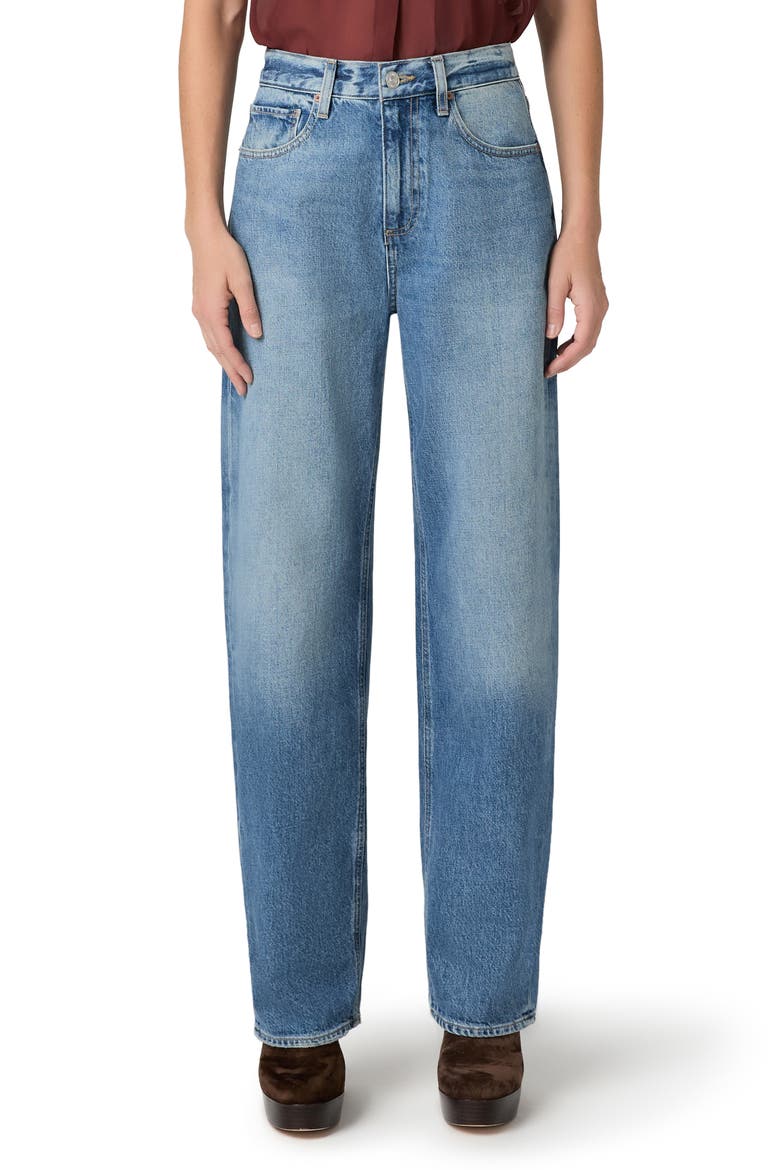 Emilie High Waist Tapered Jeans, Main, color, MARINERS