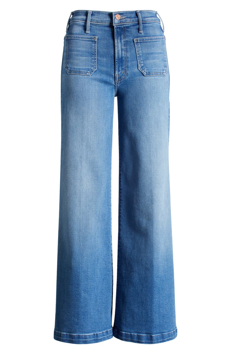MOTHER Lil' Hustler Roller Patch Pocket Sneak Wide Leg Jeans, Alternate, color, Piece By Piece