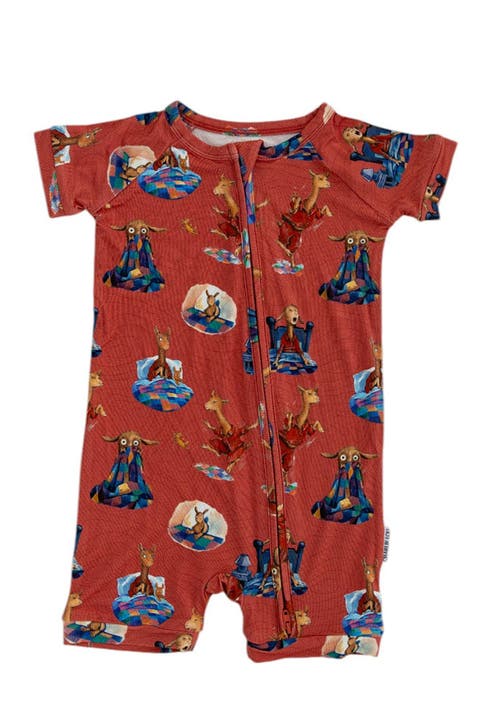 Llama Llama Red Pajama Zipper Shortie Romper