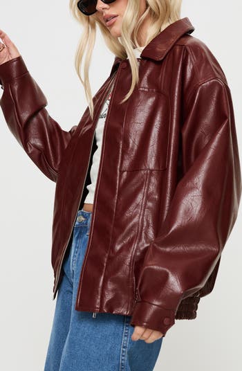 Devija Oversize Faux Leather Jacket