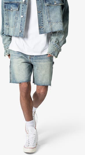 mnml Frayed Nonstretch Denim Carpenter Shorts | Nordstrom