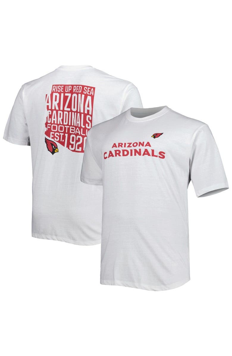 FANATICS Men's Fanatics Branded White Arizona Cardinals Big & Tall Hometown Collection Hot Shot T-Shirt, Main, color,