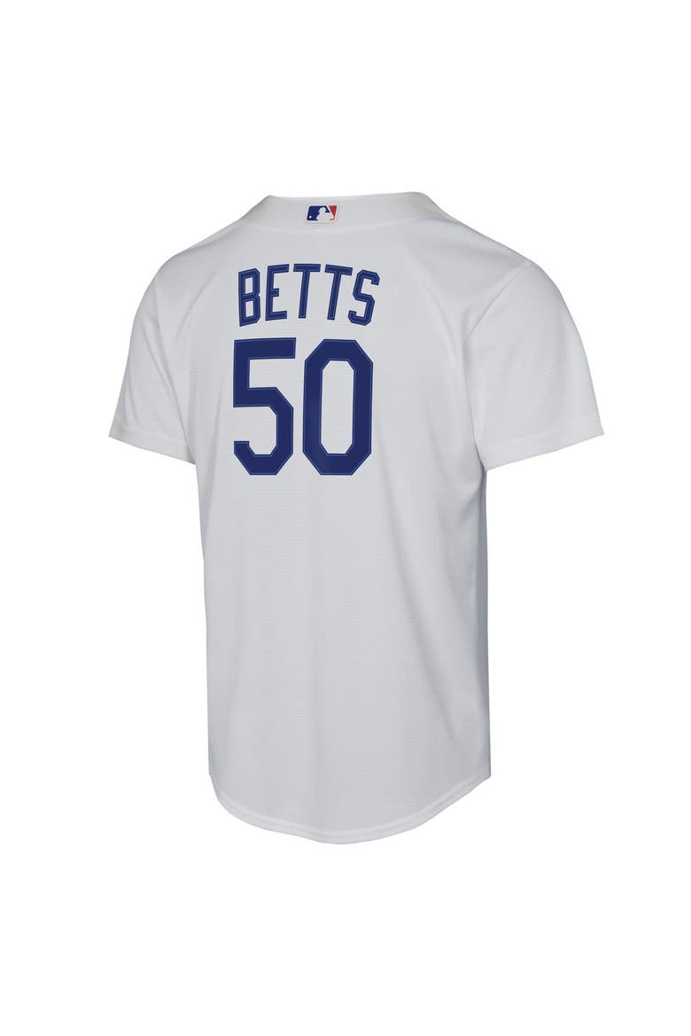Youth Nike Mookie Betts White Los Angeles Dodgers Home Replica Player Jersey, Alternate, color, White