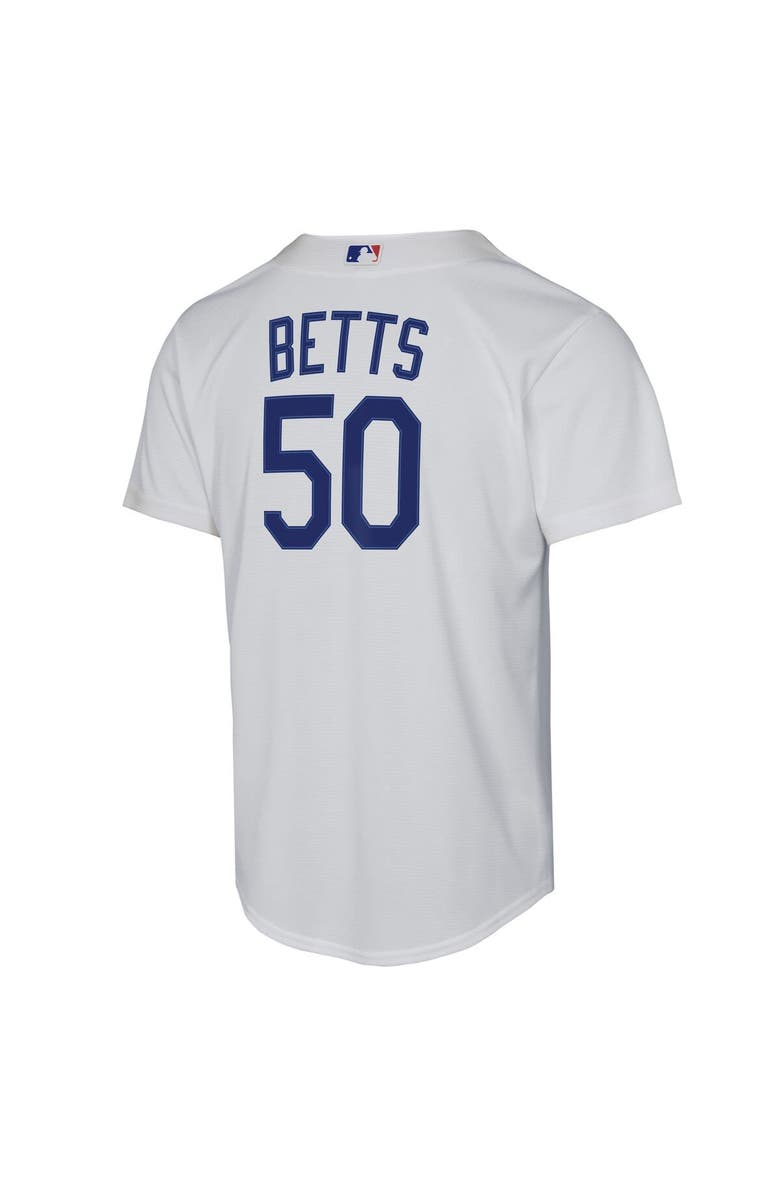 Nike Youth Nike Mookie Betts White Los Angeles Dodgers Home Replica Player Jersey, Alternate, color, White