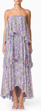Elliatt Milena Floral Tiered Ruffle Georgette Maxi Dress