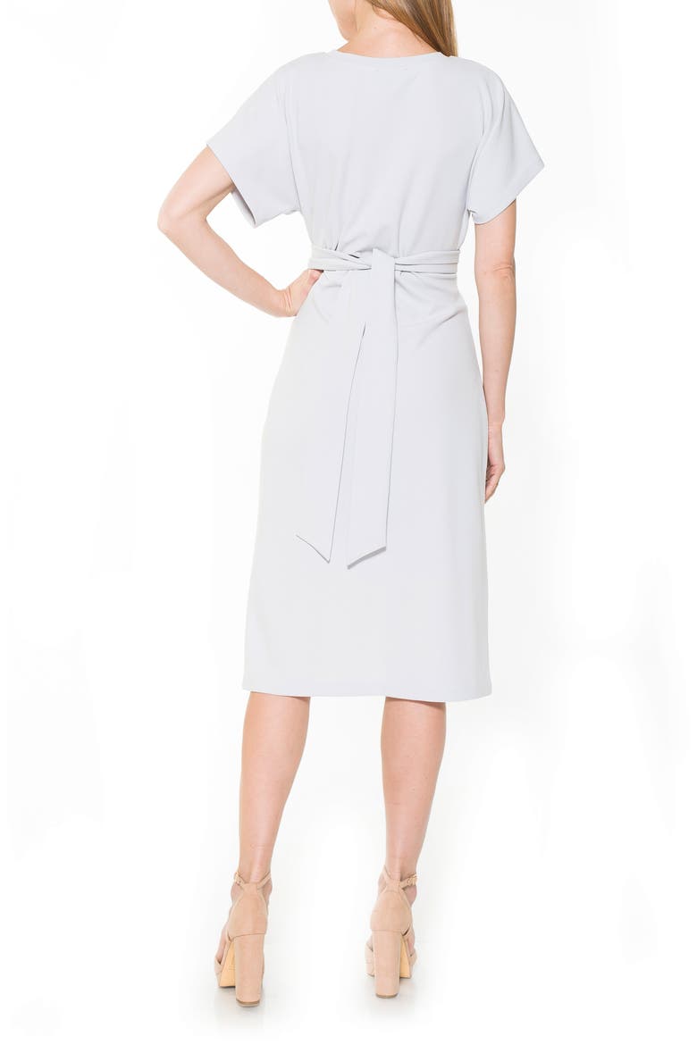 Twist Front Midi Dress, Alternate, color, SLATE