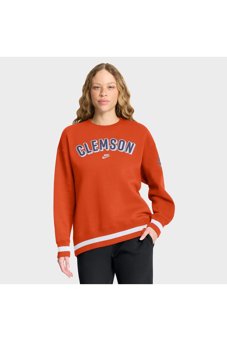 Women's Nike Orange Clemson Tigers Oversized Legacy Phoenix Sweatshirt, Main, color, Orange
