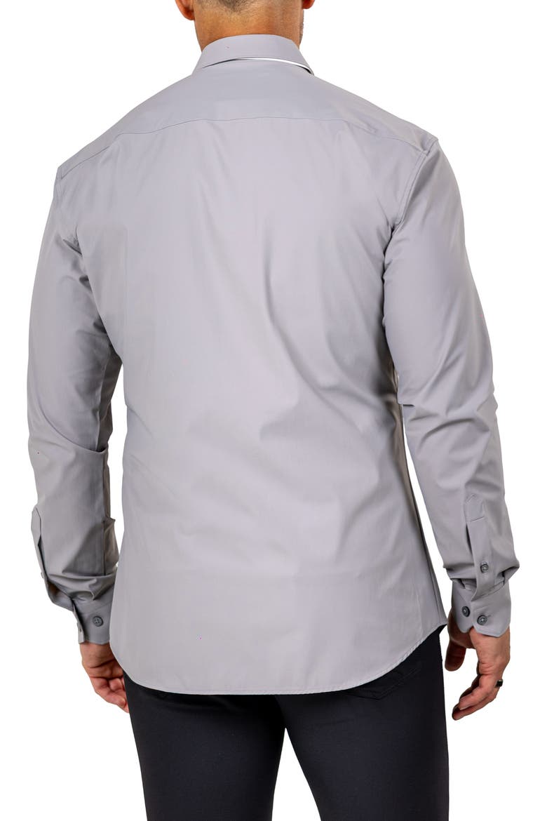 FibZip Marthyr Knit Zip-Up Shirt, Alternate, color, GREY