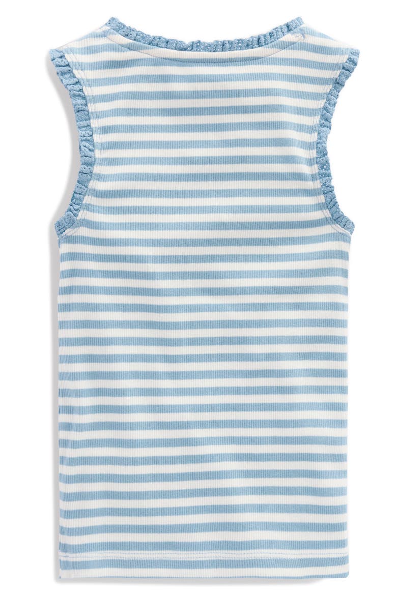 Kids' Lace Trim Stripe Tank, Alternate, color, GLACIER BLUE STRIPE