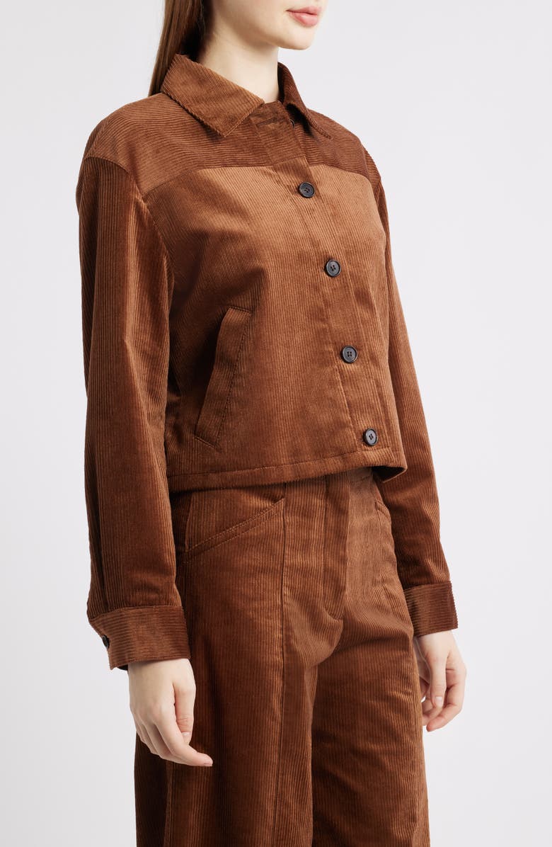 Theory Jones Corduroy Shirt Jacket, Alternate, color, Caramel