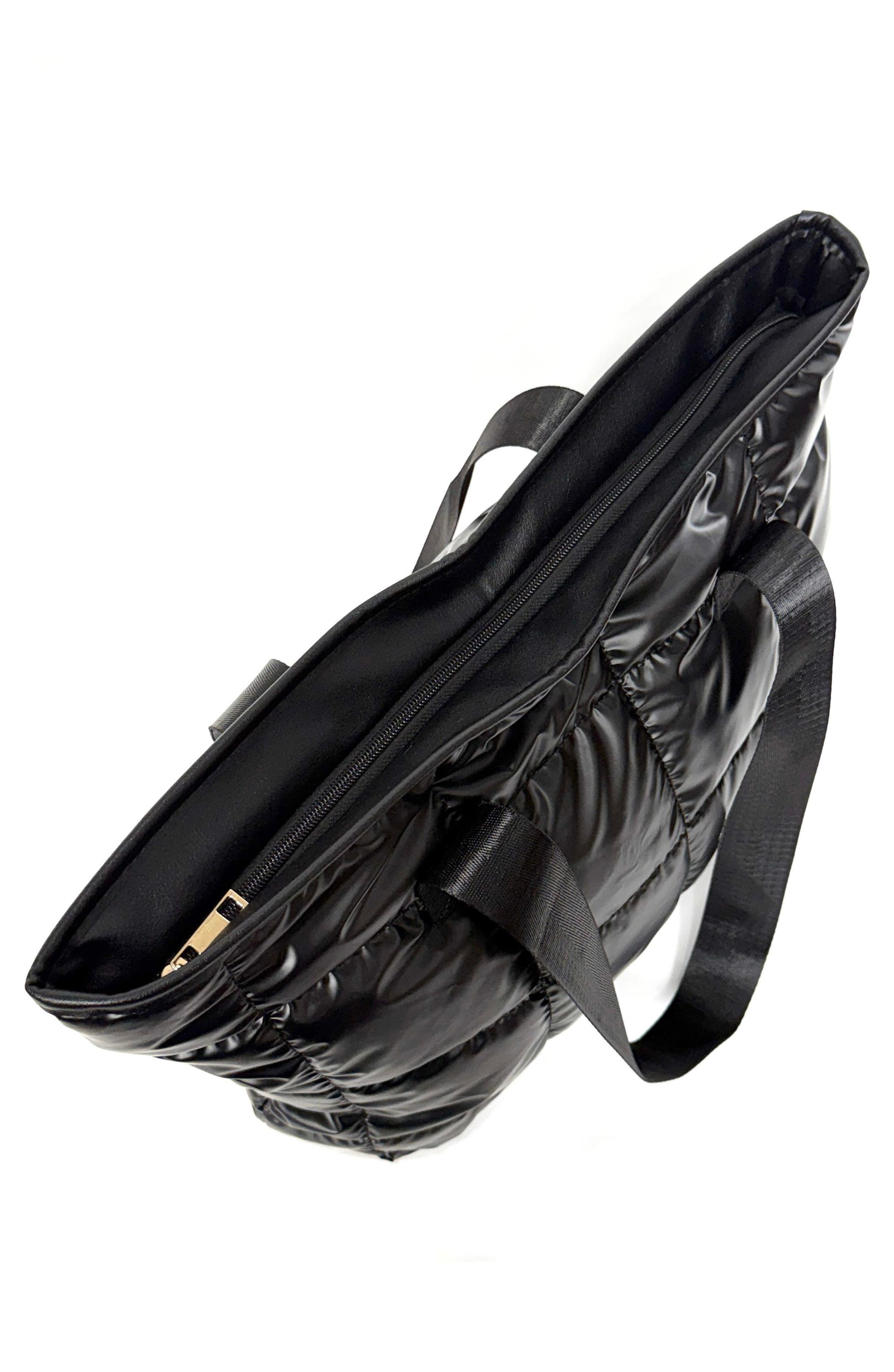 Cushion Oversized Tote, Alternate, color, BLACK