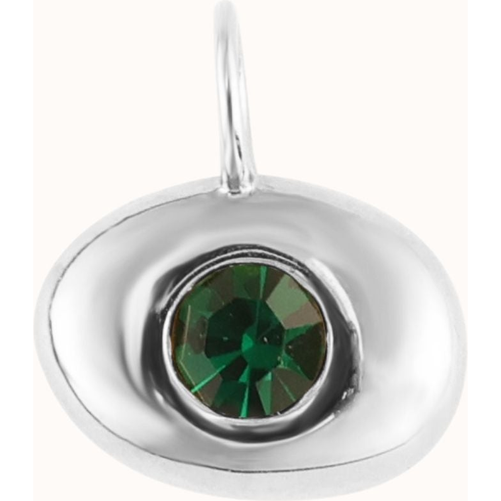 Joiana Jewelry Zirconia Bean Charm Pendant In Metallic